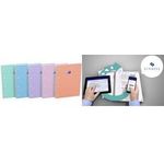 Oxford Collegeblock Smart Pastell, DIN A4+, kariert,sortiert 80 Blatt, 90 g/qm, matt laminierter, flexibler Karton-Deckel - 5 Stück (400178531)