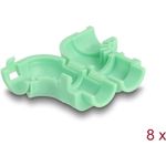 Delock Kabel Clips zum Abwinkeln 8 Stück grün (88125)