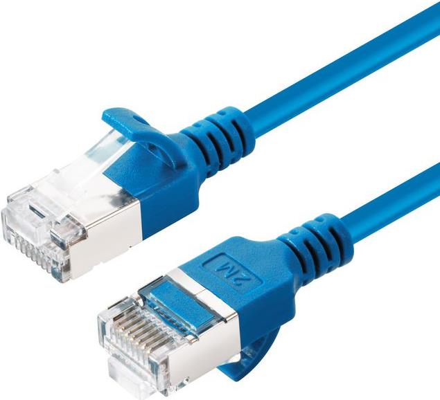 Microconnect V-FTP6A02B-SLIM Netzwerkkabel Blau 2 m Cat6a U/FTP (STP) (V-FTP6A02B-SLIM)