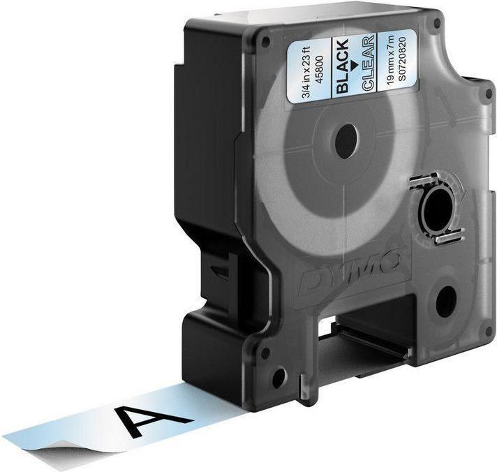 DYMO D1 Etikettenband 1,9 cm x 7 m Schwarz auf Transparent