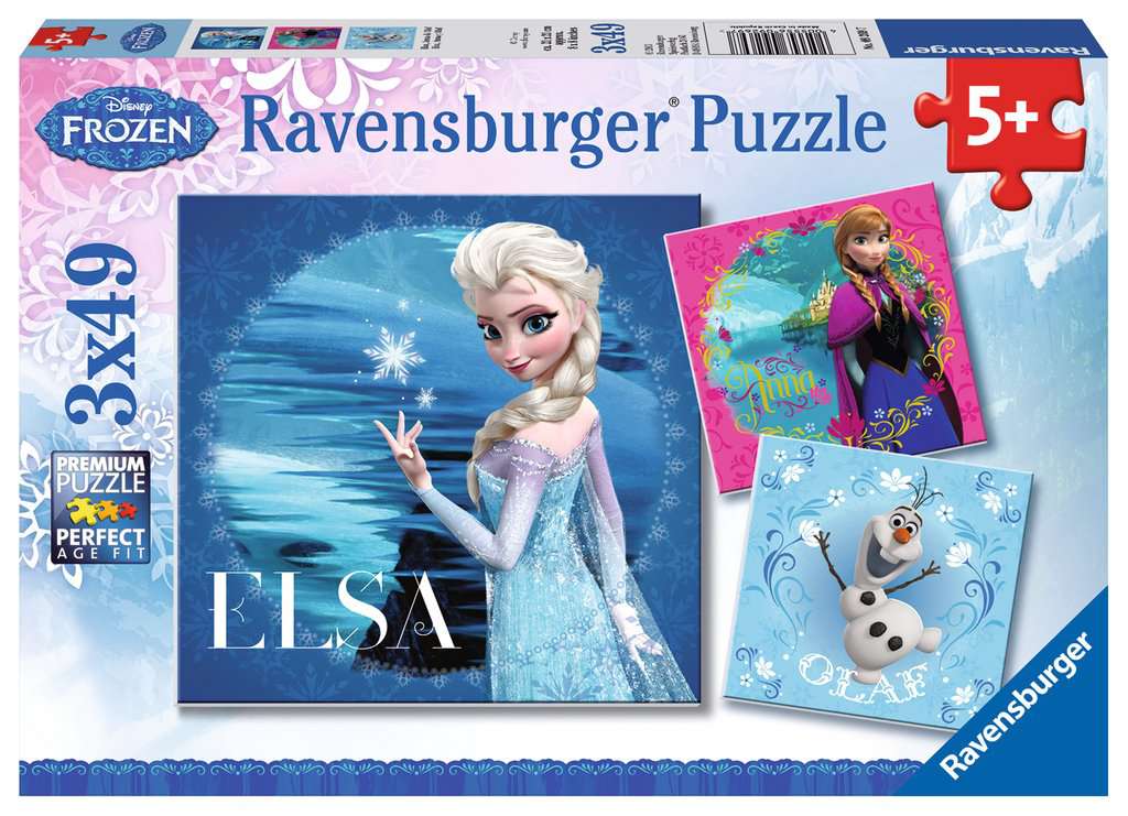 Ravensburger Kinderpuzzle - Frozen - Elsa - Anna & Olaf - Puzzlespiel - Cartoons - Kinder - Junge/Mädchen - 5 Jahr(e) - Innenraum (PR-092697)