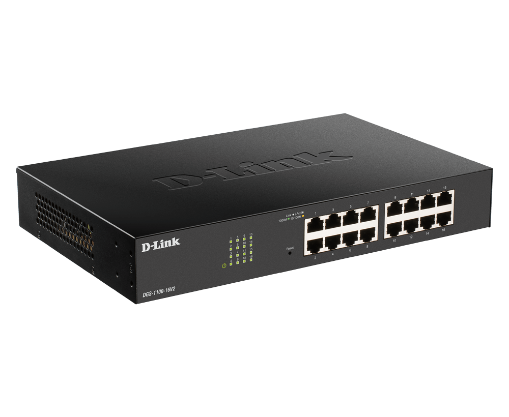 D-Link DGS-1100-24PV2 Smart Switch 24-Port PoE+ Gigabit Schwarz