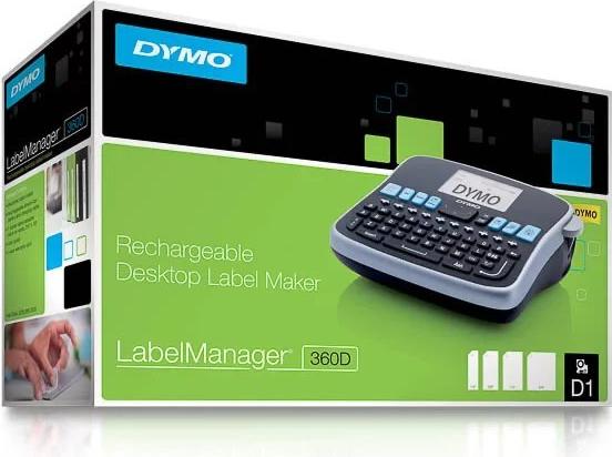 DYMO LabelManager 360D Beschriftungsgerät 6/9/12/19 mm D1 Schwarz, Silber