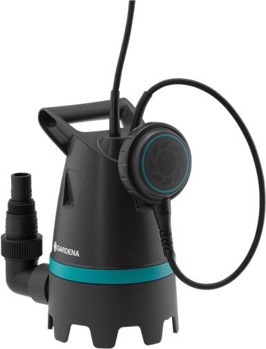 Gardena 10500 BASIC. Produktfarbe: Schwarz, Blau. Förderleistung: 10500 l/h, Eintauchtiefe (max): 7 m, Max. Förderhöhe: 5 m. Leistung: 400 W. Gewicht: 3,7 kg (09008-47)