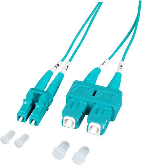 EFB Elektronik O0314.3-1.2 Glasfaserkabel 3 m 2x SC 2x LC OM3 Aqua-Farbe (O0314.3-1.2)