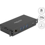 Delock 3 Port USB 5 Gbps Hub+ RJ45 Gigabit LAN PoE++ mit Type-C Host-Anschluss im (64336)