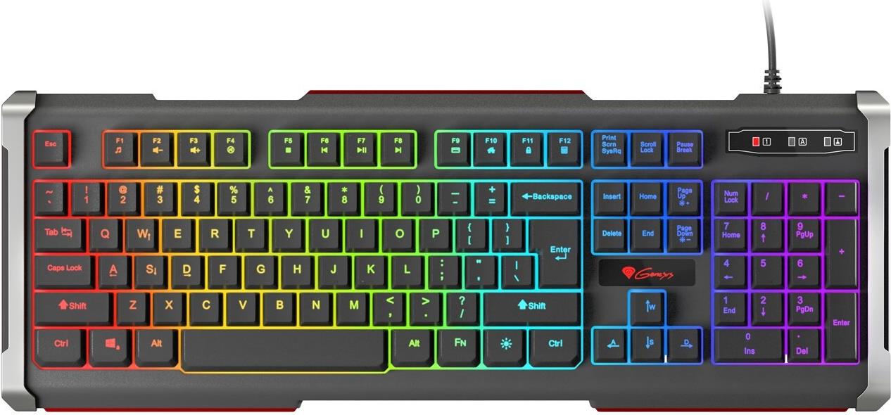 GENESIS RHOD 400 RGB Tastatur Gaming USB QWERTY US International Schwarz (NKG-0993)