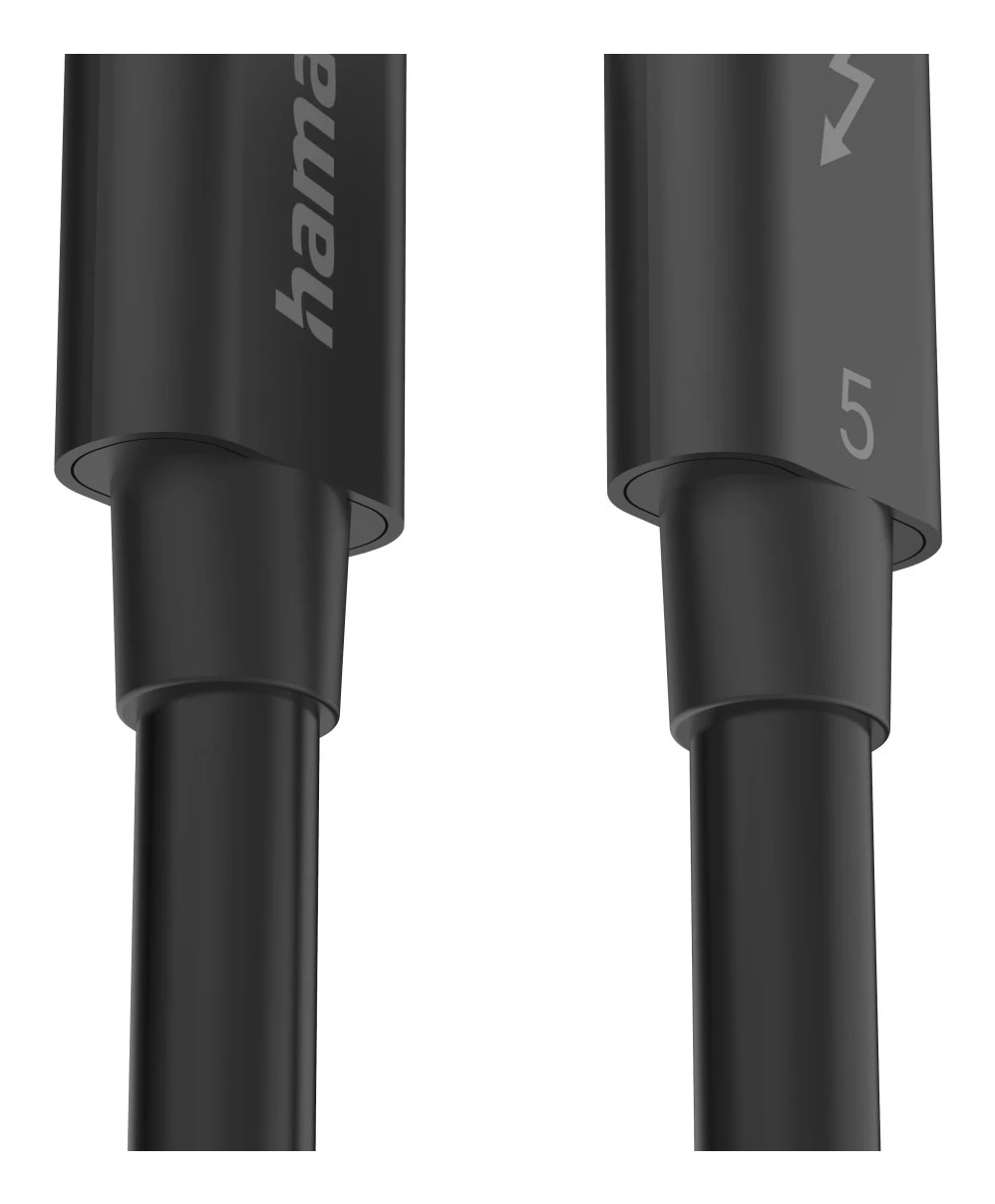 Hama Thunderbolt 5 Kabel USB-C 80 Gbit/s 240 W 8K 1 m Schwarz