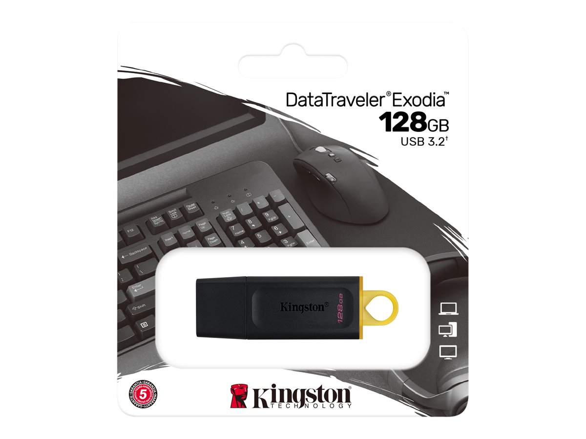 Kingston DataTraveler Exodia 128 GB USB 3.2 Gen 1 Schwarz, Gelb