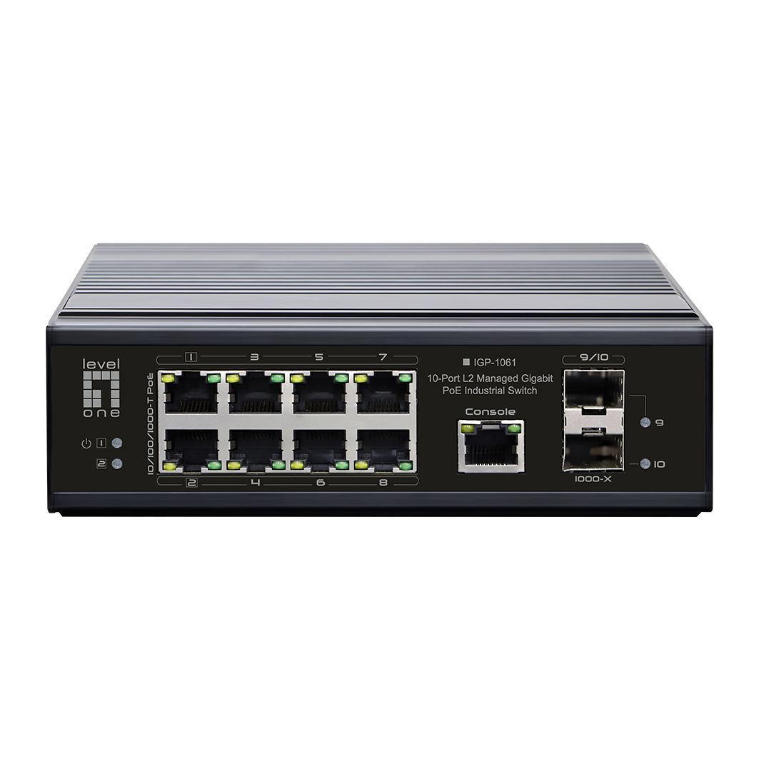 LevelOne IGP-1061 Managed Switch 10 Port Gigabit PoE Schwarz