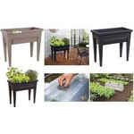 EDA Hochbeet "VEG&Table" City, taupe Maße: (B)760 x (T)385 x (H)680 mm, Erdvolumen: 57 Liter, - 1 Stück (013923 BR.T CX4)