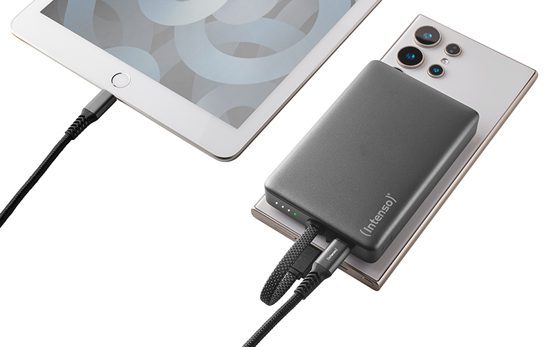 Intenso MC10000 Powerbank 10000 mAh 20 W Schwarz, Grau