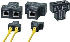 LogiLink RJ45 Anschlussdoppler, 2x 10/100 BaseT 1 x RJ45 Kupplung (MP0137)