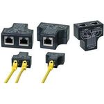 LogiLink RJ45 Anschlussdoppler, 2x 10/100 BaseT 1 x RJ45 Kupplung (MP0137)