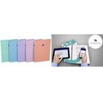 Oxford Notizblock Smart, DIN A4, kariert, 80 Blatt, Pastell 80 g/qm Optik Paper, beschichteter Karton-Deckel, - 5 Stück (400191244)