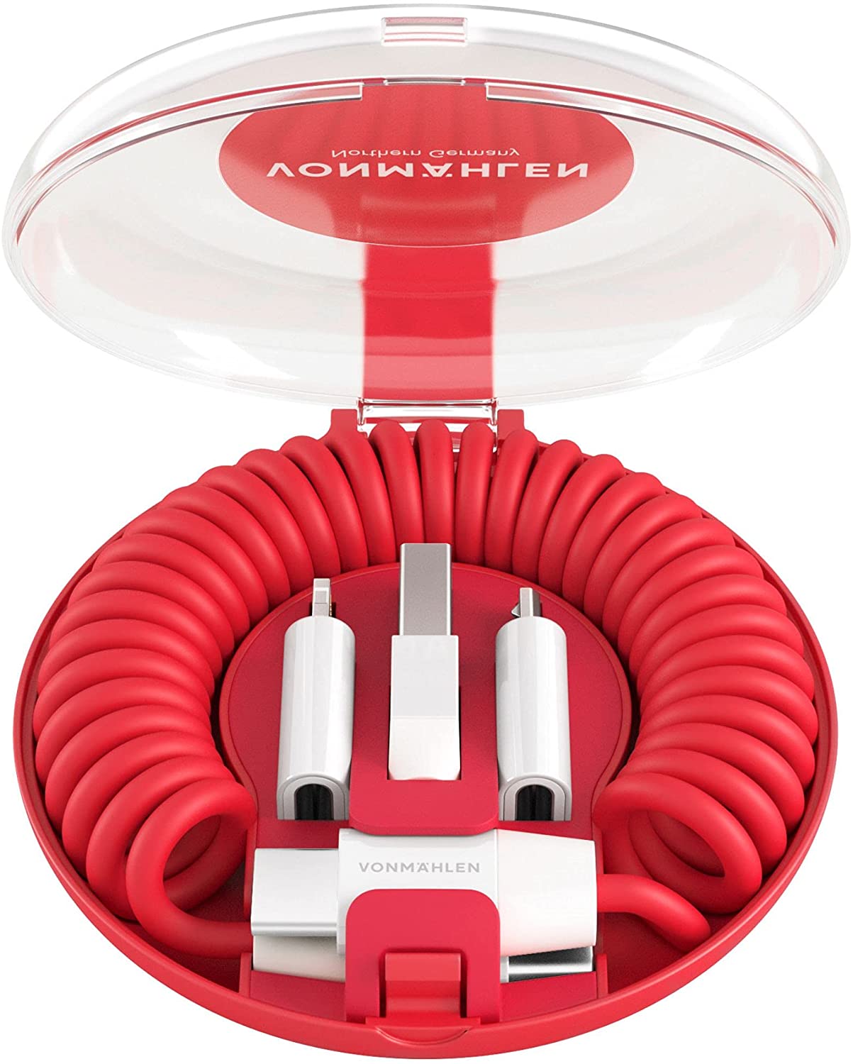 VONMÄHLEN All-in-One Charging Cable Allroundo C Red (ALC00004)