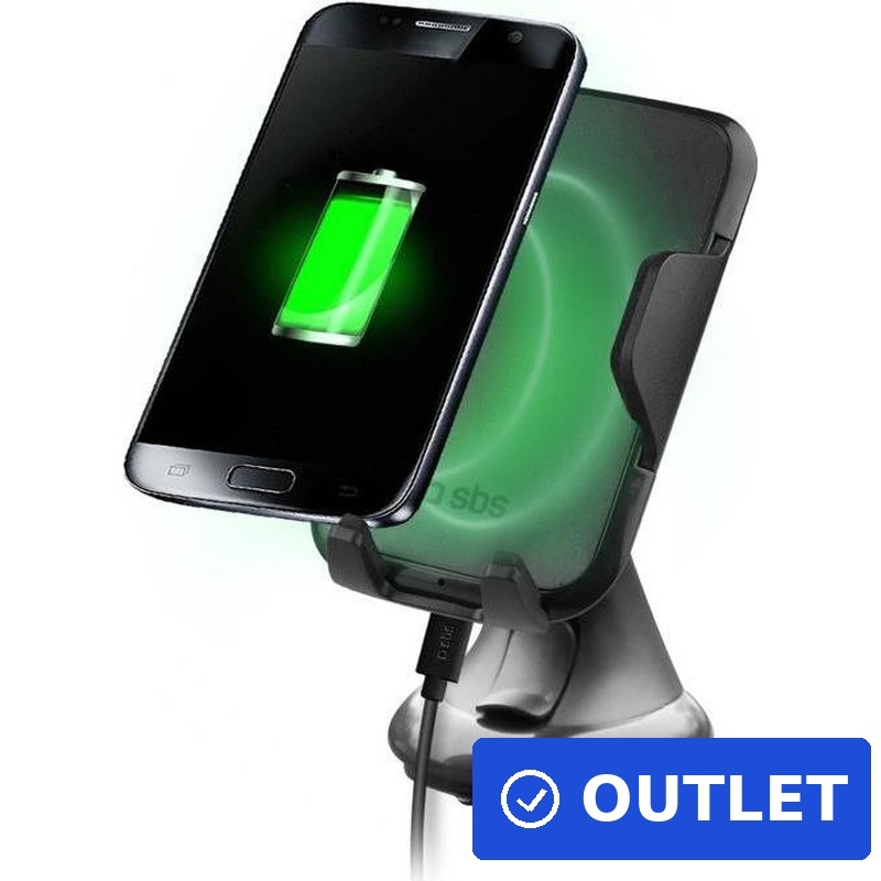 SBS TESUPPWINDWIR10W Halterung Passive Halterung Handy/Smartphone Schwarz (TESUPPWINDWIR10W) (geöffnet)