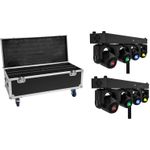 EUROLITE Set 2x LED TMH Bar S120 Moving-Head Spots + Flightcase mit Rollen