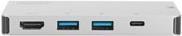 DIGITUS USB Type C Multiport Travel Dock 6 Port 4K HDMI 2x USB-C 2x USB3.0 MicroSD SD/MMC silber (DA-70867)
