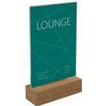 Sigel TA252 Tischaufsteller Verwendung für Papierformat: DIN A6 Glasklar, Holz 1 St. (TA252)