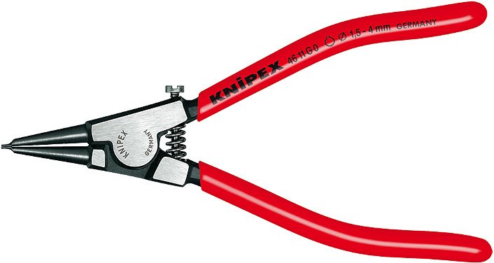 Knipex Sicherungsringzange für Greifringe (Wellen) 46 11 G0 140 mm Spitzenform gerade 87 g (46 11 G0)