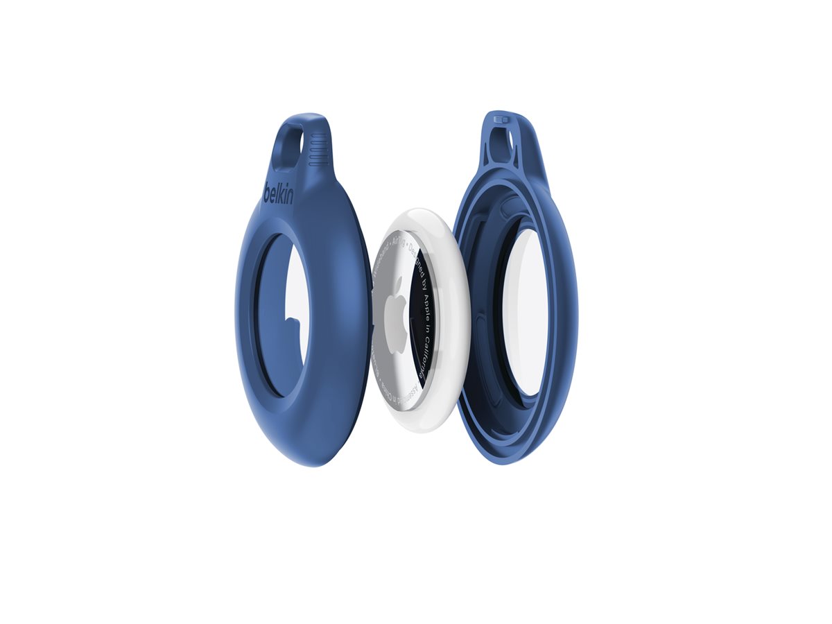 Belkin Secure Holder AirTag Hülle mit Schlüsselring IPX8 Blau