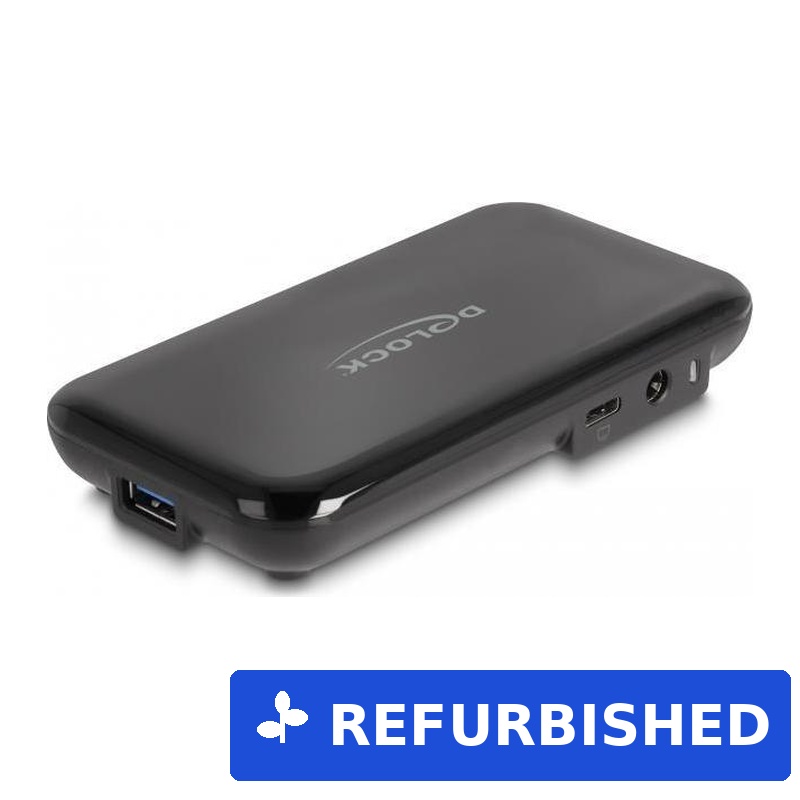DeLOCK 64209 Schnittstellen-Hub USB 3.2 Gen 2 (3.1 Gen 2) Type-C 10000 Mbit/s Schwarz (64209) (geöffnet)