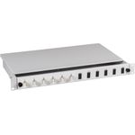 Spleißbox 1HE LCD 9/125µ OS2 ausz. 12 Pigt. abgesetzt/6 Kuppl. RAL7035 Hersteller: EFB-Elektronik (BA71921.12)