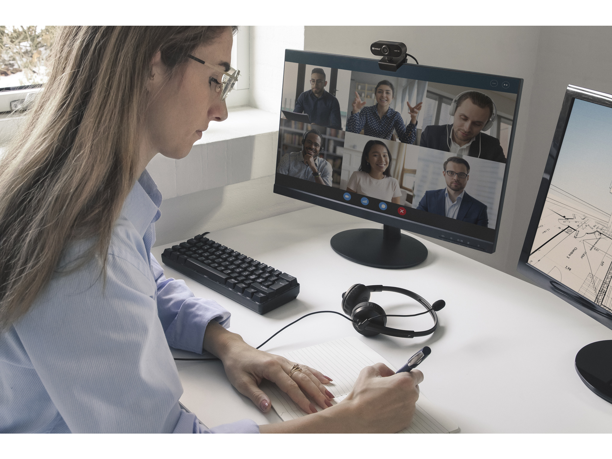 Sandberg Office Saver USB Headset Schwarz