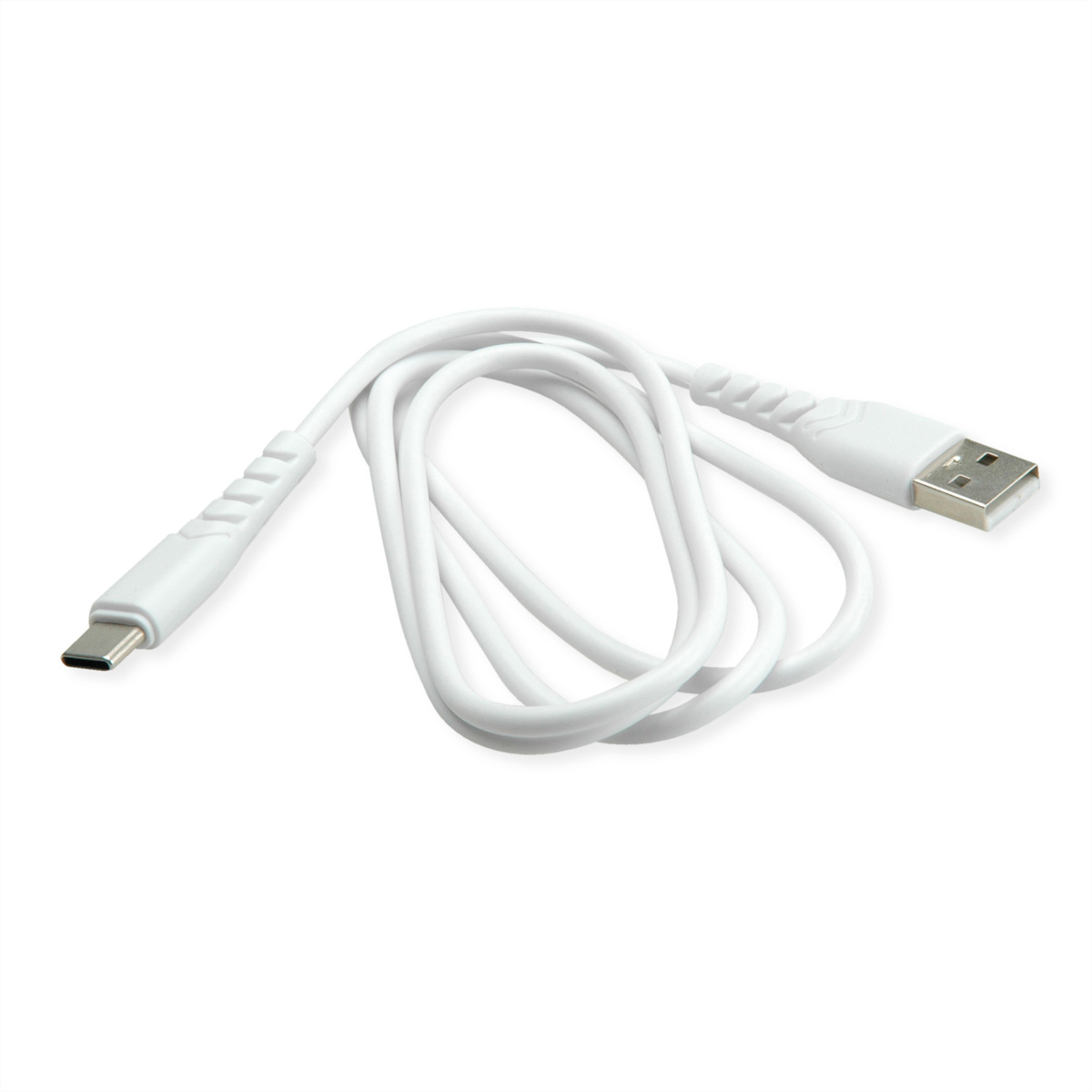 BIOnd USB-A auf USB-C Kabel 1 m Recyceltes Plastik Weiß