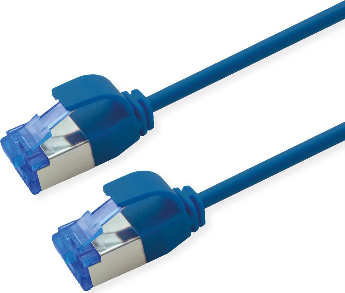 ROLINE Patchkabel Cat.6A (Class EA) S/FTP (PiMF), LSOH, PoE, blau, 3 m (21.15.4343)