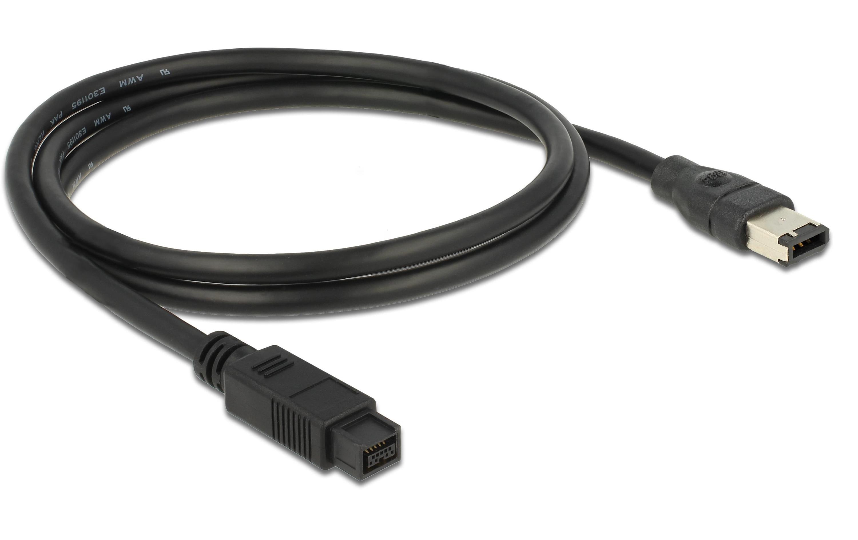 Delock FireWire-Kabel 9-Pin auf 6-Pin 1 m Grau