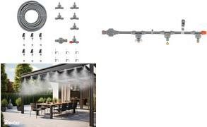 Bradas Garten-Sprühnebel-Set WHITE LINE, 8 m zum direkten Anschluss an Gartenschlauch oder Wasserhahn, - 1 Stück (WL-Z1008)