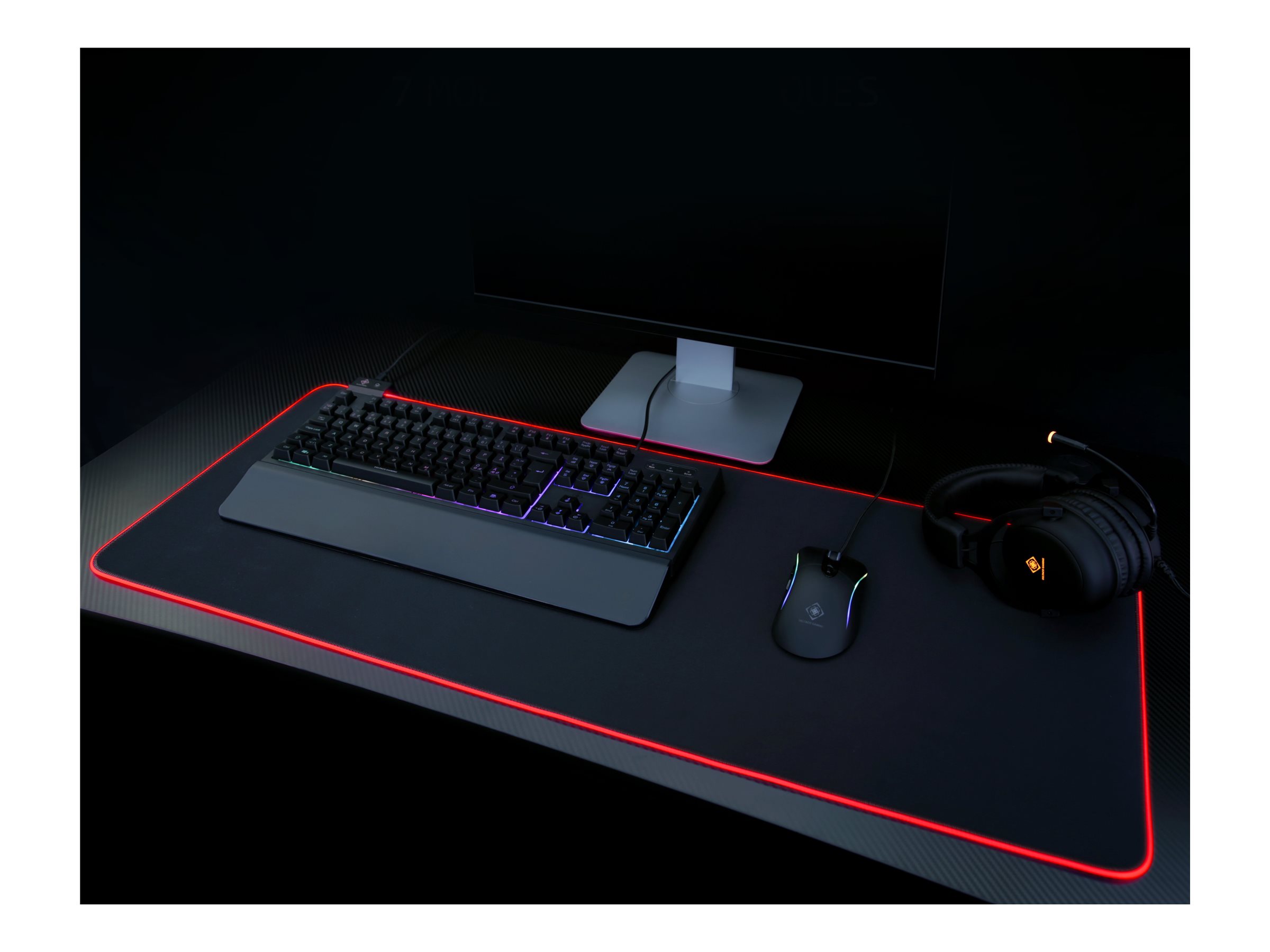 DELTACO GAMING GAM-079 90 cm x 36 cm RGB Mauspad Schwarz