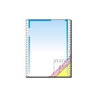sigel Computer-Briefbogen endlos, Farbverlauf blau, 2-fach A4, 80-57 g-qm, Kopie gelb + Abheftlochung, 240 x 30,50cm (12") (26246)