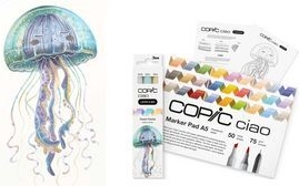 COPIC Ciao 2D Pastel Palette Starter Layoutmarker-Set farbsortiert 1,0 + 6,0 mm, 1 Set (220750201)