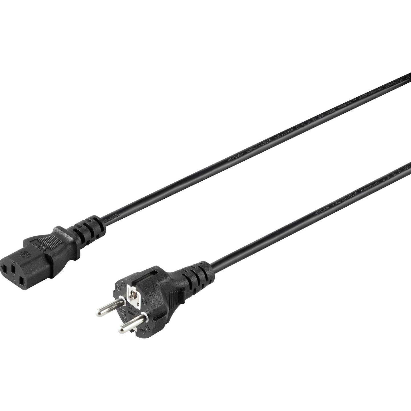 Sygonix Kaltgeräte-Anschlusskabel SY-5042692 2 m Schwarz