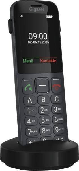 Gigaset 600 Comfort SIM 2.4" Schnurlostelefon Schwarz