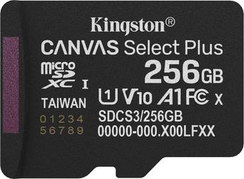 SD MicroSD Card 256GB Kingston SDXC Canvas+ Gen3 o.Adapter retail (SDCS3/256GBSP)