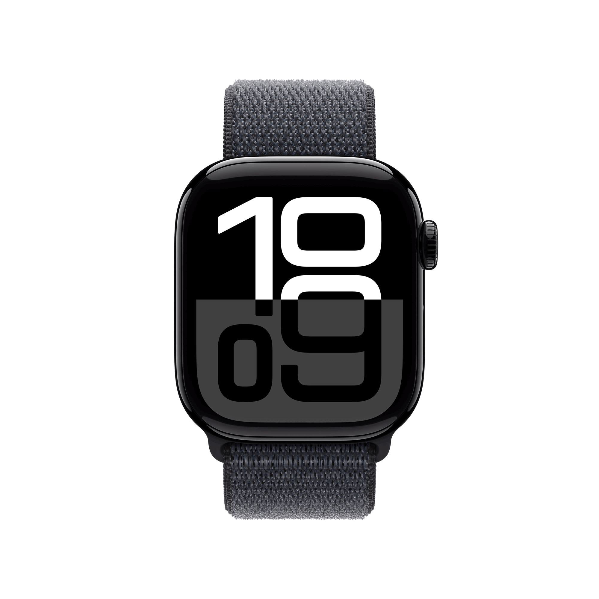 Apple Watch Series 10 GPS 42mm Jet Black Aluminium Case mit Ink Sport Band MWWG3QF A