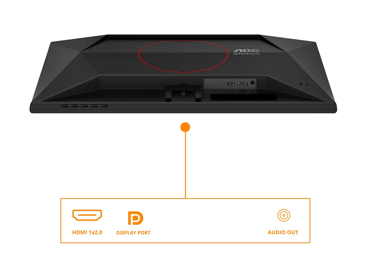 AOC 25G42E 25" 180 Hz Full HD Gaming Monitor Schwarz, Rot
