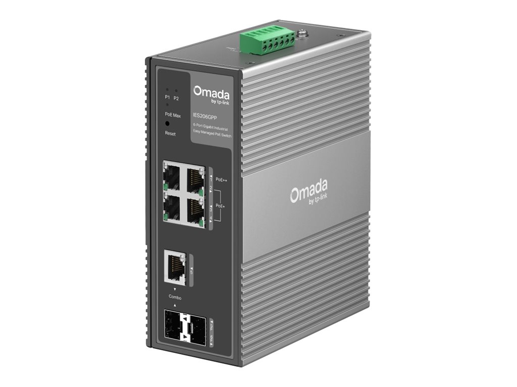 TP-Link Omada IES206GPP V1.6 Managed Gigabit Switch 6 Ports Schwarz