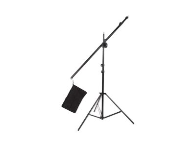 Walimex Galgenstativ 16553 mit Teleskoparm 120–220 cm, max. 2,56 m, 6 kg Tragkraft, Schwarz