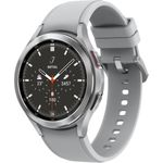 Samsung Galaxy Watch4 Classic - 46 mm - silber - intelligente Uhr mit Ridge Sport Band - Flouroelastomer - Silber - Anzeige 3.46 cm (1.4") - 16 GB - 7.6 GB - NFC, Wi-Fi, Bluetooth - 52 g