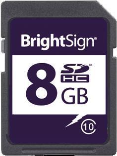 BrightSign 8GB SDHC Class 10 Speicherkarte MLC Klasse 10 (SDHC-08C10-1) (B-Ware)