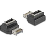 Delock Adapter USB 10 Gbps Typ-E Key A Stecker zu Buchse gewinkelt (67237)