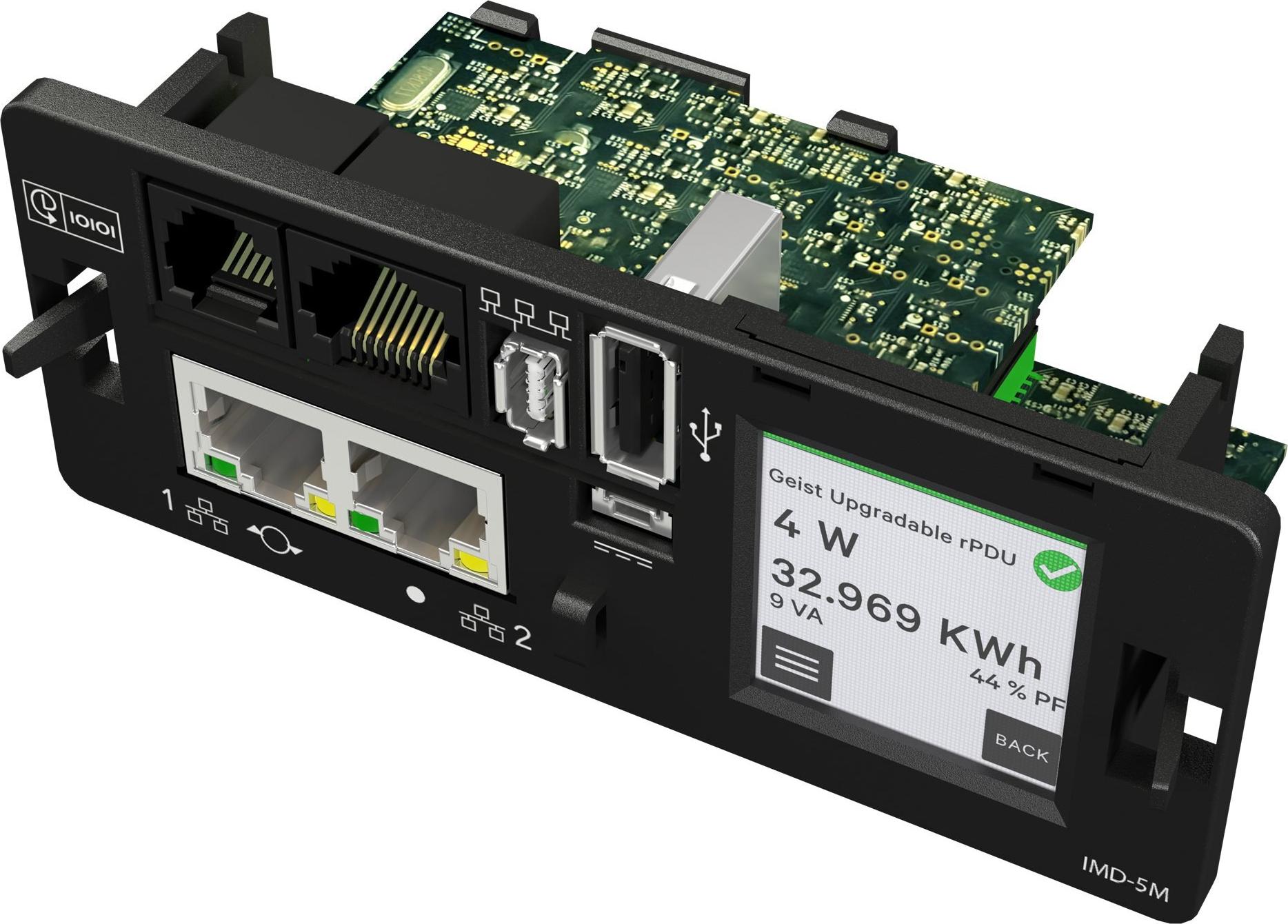 Vertiv Geist RTS, Monitored (Unit Level), 1U, input (2) IEC60320 C14 power inlet 100-240V 10A or 15A, locking outputs (10)C13 (VA4U11A0)