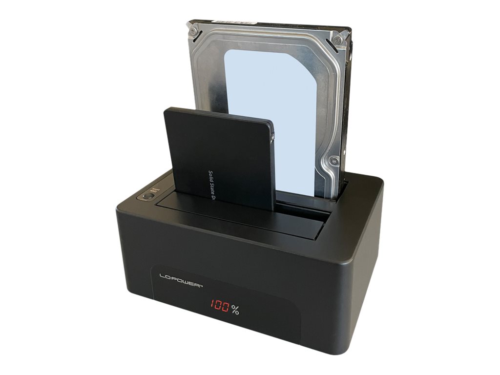 LC-Power LC-DOCK-U3-V HDD-Dockingstation SATA USB 3.1 (Gen 2) Schwarz