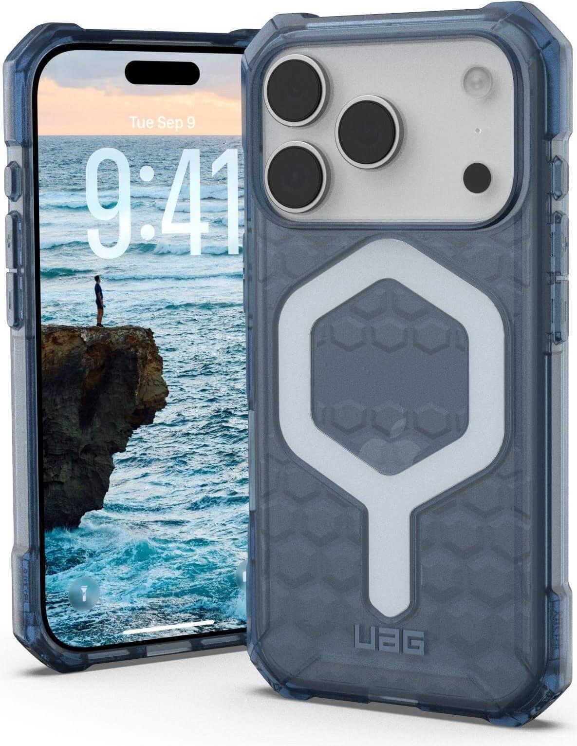 UAG Urban Armor Gear Essential Armor MagSafe Case | Apple iPhone 17 Pro | cloud blau (transparent) | 114540114151 (114540114151)