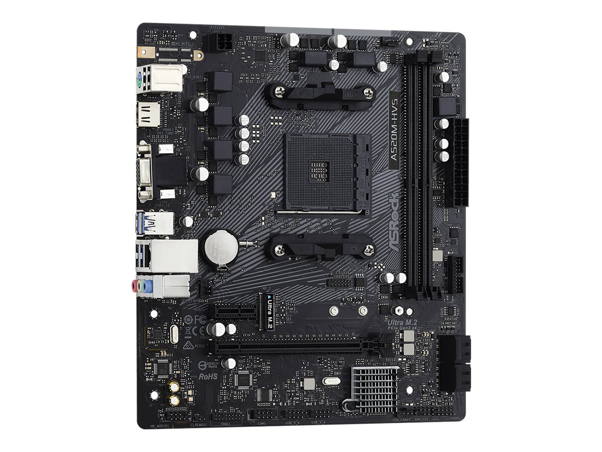 ASRock A520M-HVS Mainboard Micro ATX Sockel AM4 AMD A520